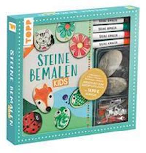 Cover for Ludmila Blum · Kreativ-Set: Steine bemalen Kids mit Wackelaugen, Pompons, Anleitungsbuch &amp; Material (Book) (2024)