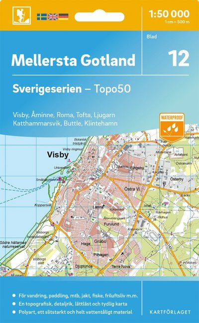 Cover for Mellersta Gotland - Sverigeserien Topo50 (Map) (2025)
