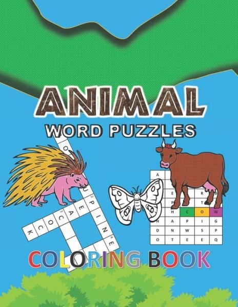 Cover for Tebogo Veronicah Mushi · Animal Word Puzzles Coloring Book (Pocketbok) (2021)