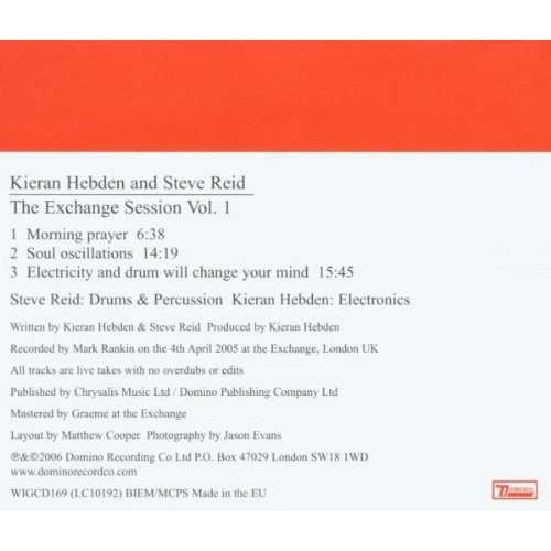 Cover for Hebden Kieran &amp; Reid Steve · The Exchange Session Vol 1 (LP) (2006)