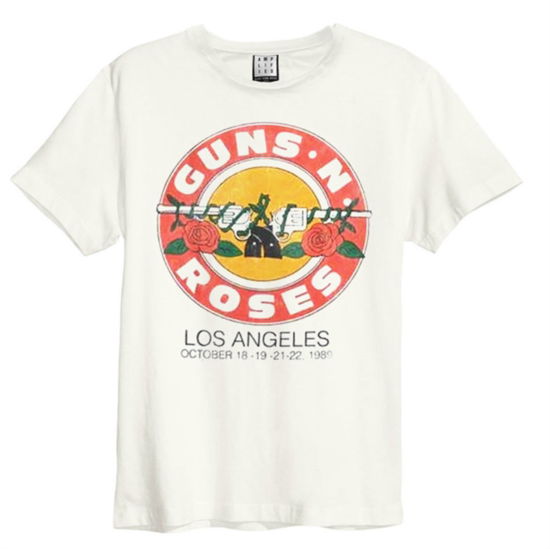 Cover for Guns N Roses · Guns N Roses - Vintage Bullet Amplified Vintage White Medium T Shirt (T-shirt) [size M]