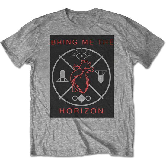 Bring Me The Horizon Unisex T-Shirt: Heart & Symbols - Bring Me The Horizon - Fanituote -  - 5056170634915 - 