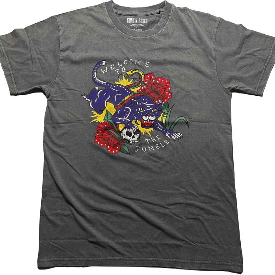 Guns N' Roses Unisex T-Shirt: Welcome to the Jungle (Embellished) - Guns N Roses - Merchandise -  - 5056561049915 - 