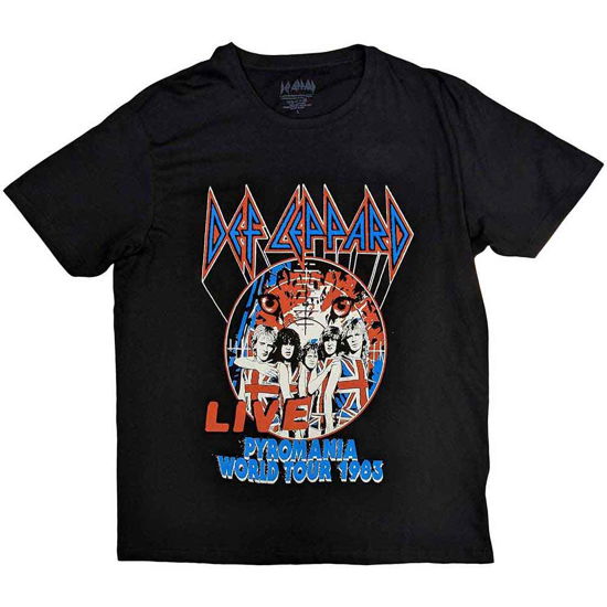 Def Leppard Unisex T-Shirt: Pyro World Tour - Def Leppard - Koopwaar -  - 5056561094915 - 