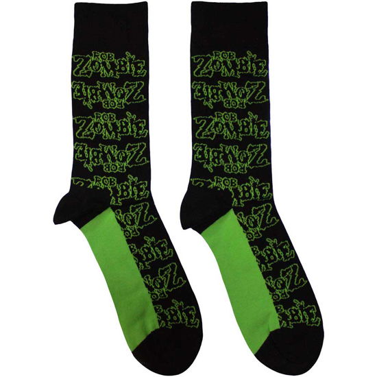 Cover for Rob Zombie · Rob Zombie Unisex Ankle Socks: Logo Repeat (UK Size 7 - 11) (Klær) [size M]