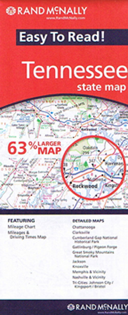 Cover for Rand McNally · Tennessee State Map (Hardcover Book) (2009)