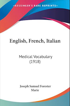 Cover for Joseph Samuel Forester Marie · English, French, Italian (Paperback Book) (2009)