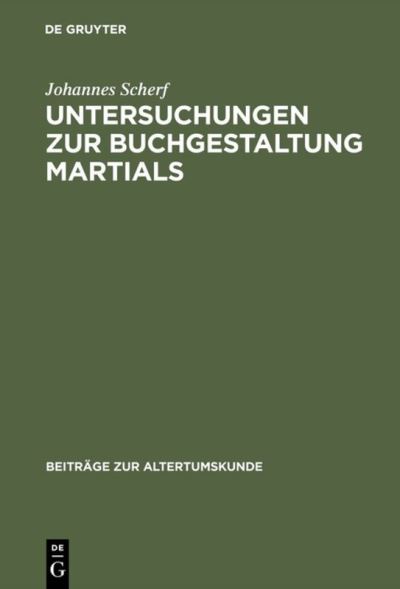 Cover for Scherf · Untersuchungen zur Buchgestaltun (Book) (2001)