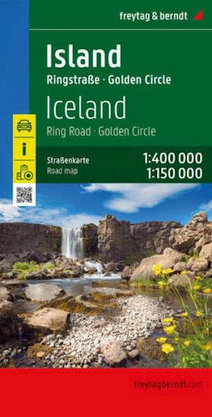 Iceland (Ring Road - Golden Circle) Map: Road Map 1:400,000/1:150,000 - Freytag & Berndt - Livros - Freytag-Berndt - 9783707921915 - 1 de março de 2023