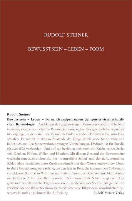 Cover for Steiner · Bewusstsein - Leben - Form (Book)