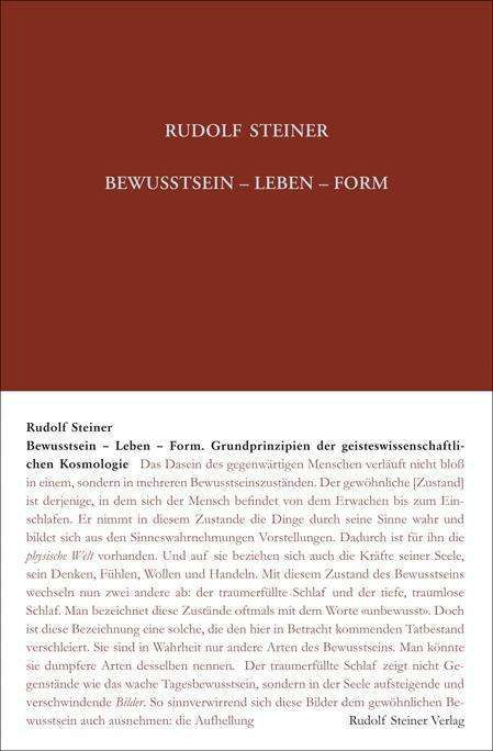 Cover for Steiner · Bewusstsein - Leben - Form (Bok)