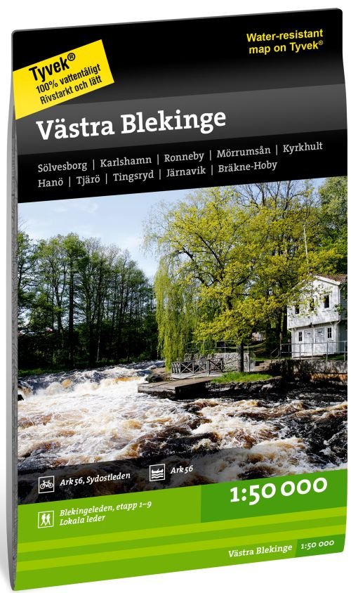 Cover for Calazo · Vastra Blekinge - Hiking map (Landkart) (2021)