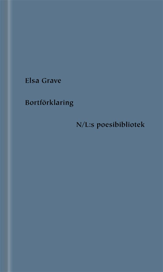 Cover for Elsa Grave · N/L:s poesibibliotek: Bortförklaring (Bound Book) (2021)
