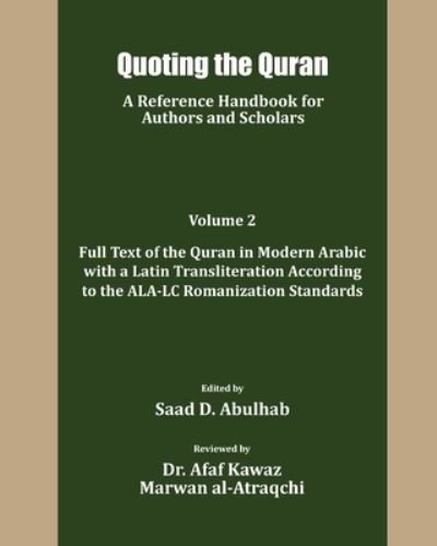 Cover for Saad D Abulhab · Quoting the Quran (Paperback Bog) (2020)