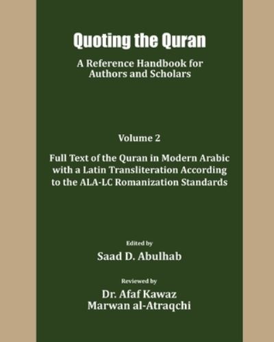 Cover for Saad D Abulhab · Quoting the Quran (Pocketbok) (2020)