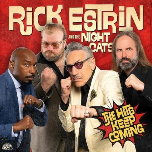 Cover for Estrin, Rick &amp; The Nightcats · The Hits Keep Coming (TRANSLUCENT RED VINYL) (LP) (2024)