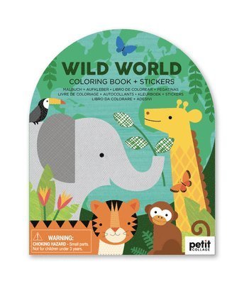 Cover for Petit Collage · Coloring Book with Stickers Wild World (N/A) (2021)