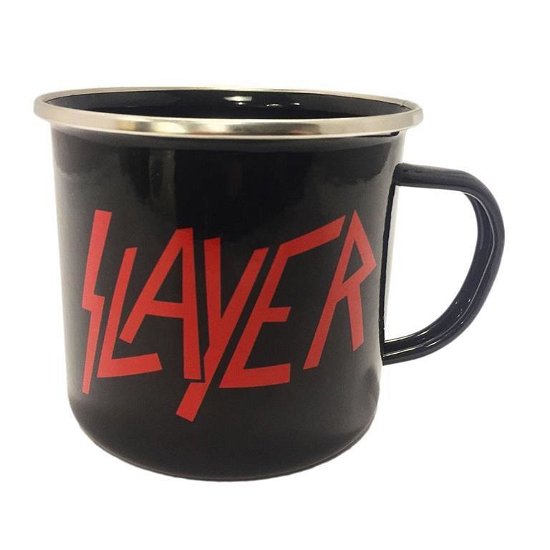 Slayer Logo (Enamel) Mug - Slayer - Fanituote - SLAYER - 4039103996916 - maanantai 6. tammikuuta 2020