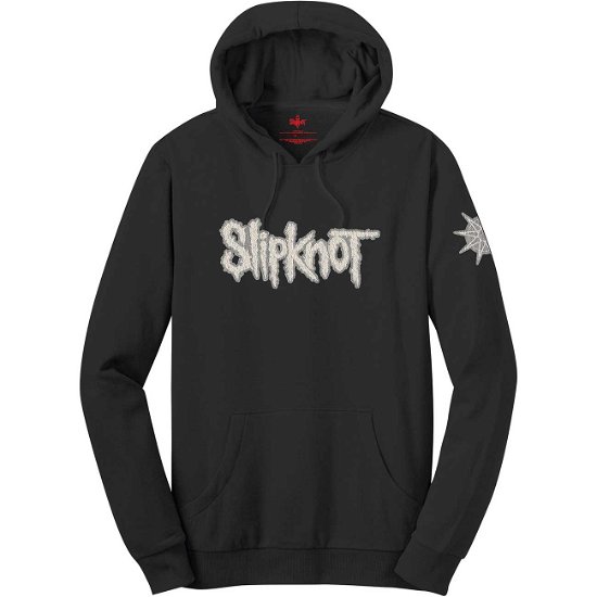 Slipknot Unisex Pullover Hoodie: Logo & Star (Applique) - Slipknot - Merchandise - MERCHANDISE - 5056170666916 - 2. januar 2020