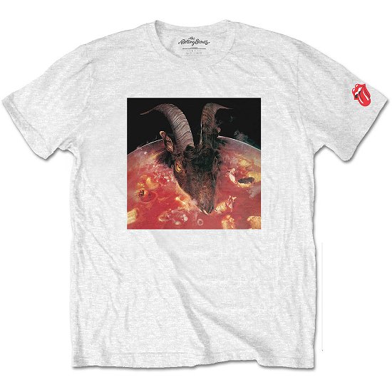 Cover for The Rolling Stones · The Rolling Stones Unisex T-Shirt: Goats Head Soup (Sleeve Print) (T-shirt) [size S] [White - Unisex edition]