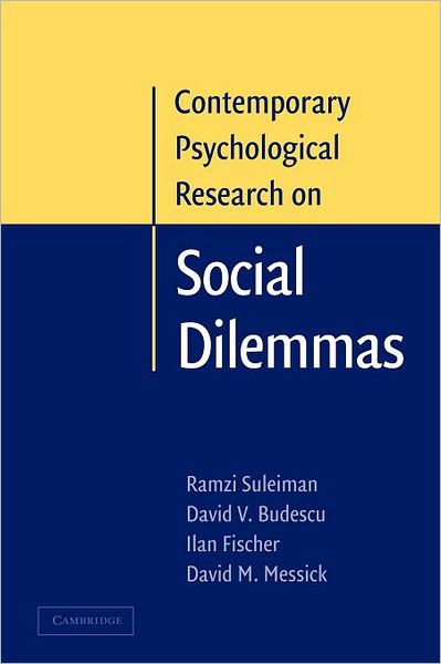 Cover for Ramzi Suleiman · Contemporary Psychological Research on Social Dilemmas (Paperback Book) (2011)