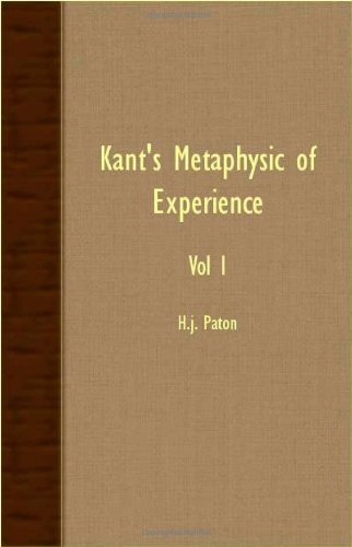 Kant's Metaphysic of Experience - Vol I - H. J. Paton - Bøger - Carpenter Press - 9781406726916 - 3. august 2007