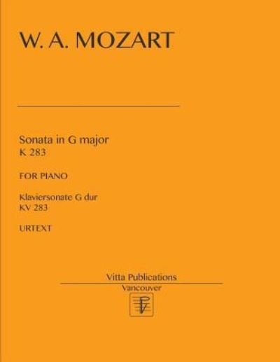 Cover for Wolfgang Amadeus Mozart · Sonata in G Major, KV 283 (Pocketbok) (2017)