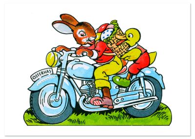 Cover for Laughing Elephant · Biker Bunny Easter Greeting Card (Cards) (2016)