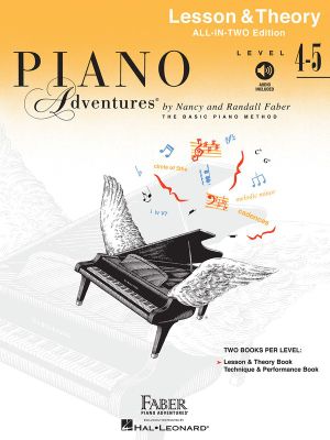 Cover for Piano Adventures Lesson &amp; Theory Level 4-5: Lesson &amp; Theory - Anglicised Edition (Book) (2018)