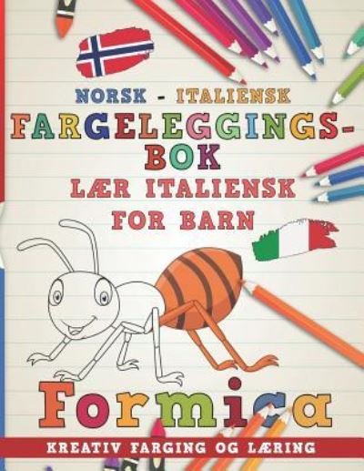 Cover for Nerdmediano · Fargeleggingsbok Norsk - Italiensk I L (Paperback Book) (2018)