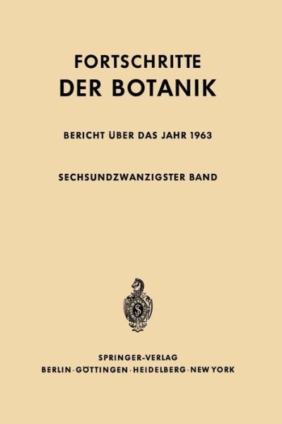 Cover for Erwin Bunning · Bericht UEber Das Jahr 1963 - Progress in Botany (Taschenbuch) [Softcover Reprint of the Original 1st 1964 edition] (2012)