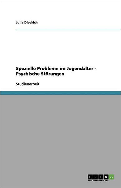 Cover for Diedrich · Spezielle Probleme im Jugendal (Book) [German edition] (2012)