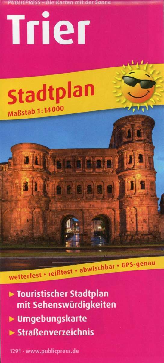 Cover for Trier, city map 1:14,000 (Map) (2018)