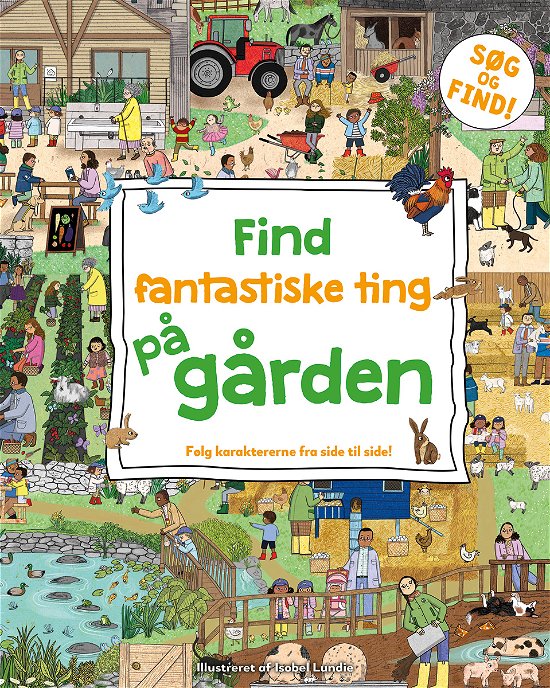 Cover for Find fantastiske ting: Find fantastiske ting på gården (Cardboard Book) [1e uitgave] (2023)