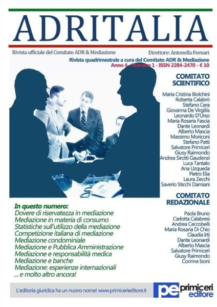 Cover for Antonella Fornari · ADR Italia (Numero 1/2017) (Paperback Book) (2017)
