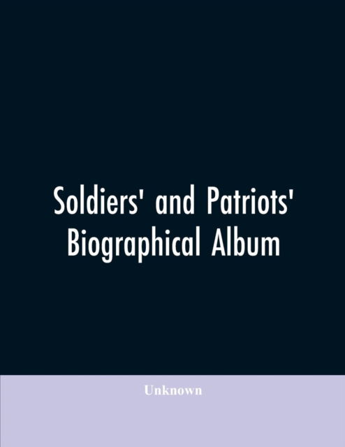 Cover for Soldiers' and patriots' biographical album (Paperback Bog) (2019)