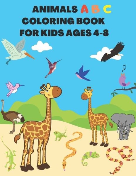 Cover for Qestro Restro · Animals Abc Coloring Book for Kids Ages 4-8 (Paperback Book) (2020)