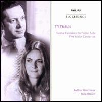Telemann: 5 Violin Concertos; 12 Fantasias for solo violin - Grumiaux, Arthur, Brown, Iona - Musikk - ELOQUENCE - 0028944282917 - 14. juli 2007