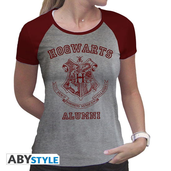 HARRY POTTER - Tshirt Alumni woman SS grey & red - T-Shirt Frauen - Merchandise - ABYstyle - 3700789278917 - February 7, 2019