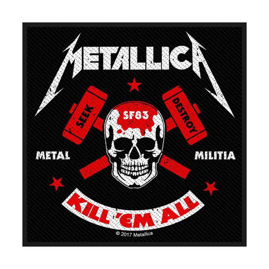 Metallica Standard Woven Patch: Metal Militia - Metallica - Merchandise - PHD - 5055339782917 - 19. August 2019