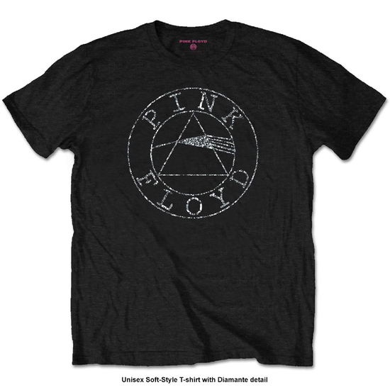 Pink Floyd Unisex T-Shirt: Circle Logo (Embellished) - Pink Floyd - Merchandise -  - 5056170685917 - 