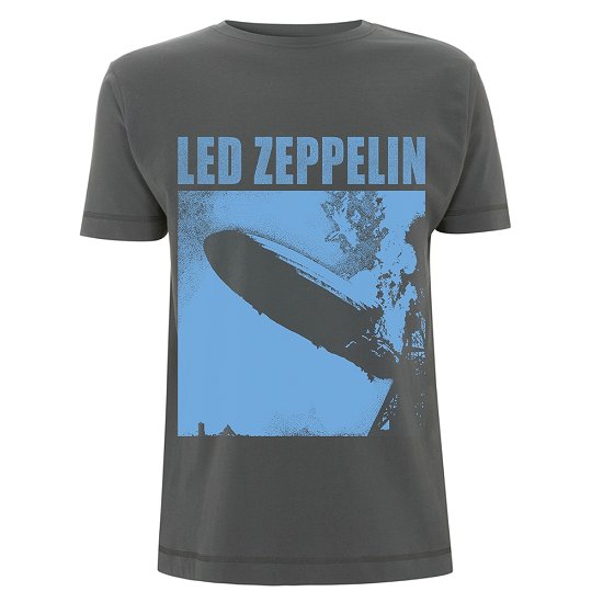 Cover for Led Zeppelin · Lz1 Blue Cover (T-shirt) [size M] [Grey edition] (2019)