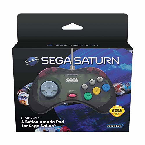 Cover for Retro · Retro-bit Sega Saturn Pad Grey (ACCESSORY)