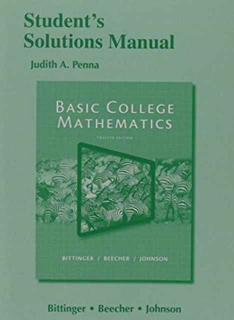 Cover for Marvin L. Bittinger · Student's Solutions Manual for Basic College Mathematics (Paperback Book) (2014)