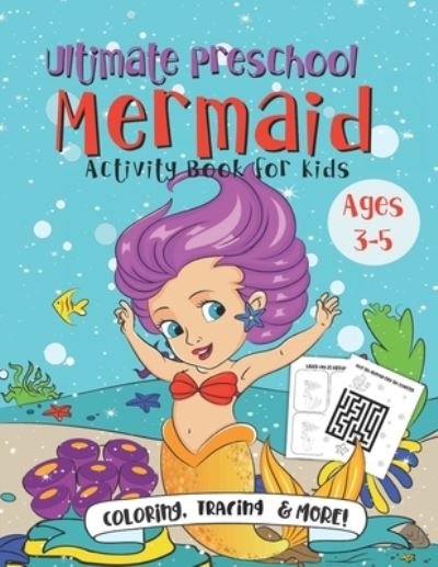 Cover for Pink Crayon Coloring · Ultimate Preschool Mermaid Activity Book for Kids (Paperback Bog) (2019)