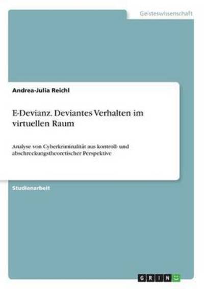 Cover for Reichl · E-Devianz. Deviantes Verhalten i (Book)