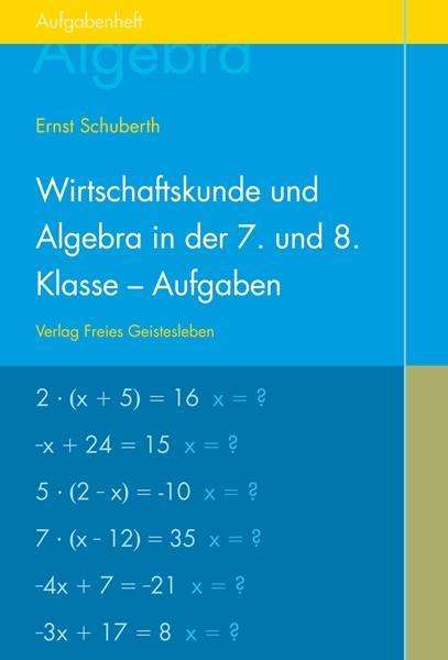 Cover for Ernst Schuberth · Wirtschaftsk.u.algebra.Ãœb. (Book)