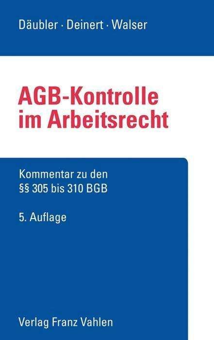 Cover for Däubler · AGB-Kontrolle im Arbeitsrecht (Buch)