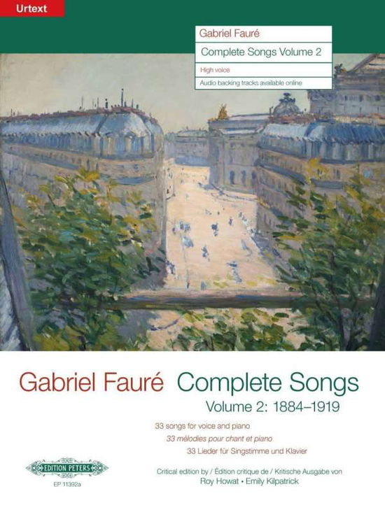 Cover for Gabriel Faur · Complete Songs Volume 2: 1884 to 1919 (High Voice) (Partituren) (2017)