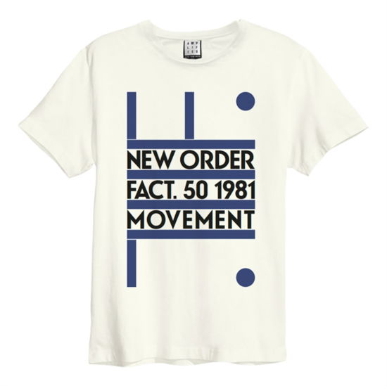 New Order - Movement Amplified Medium Vintage White T Shirt - New Order - Fanituote - AMPLIFIED - 5054488682918 - 